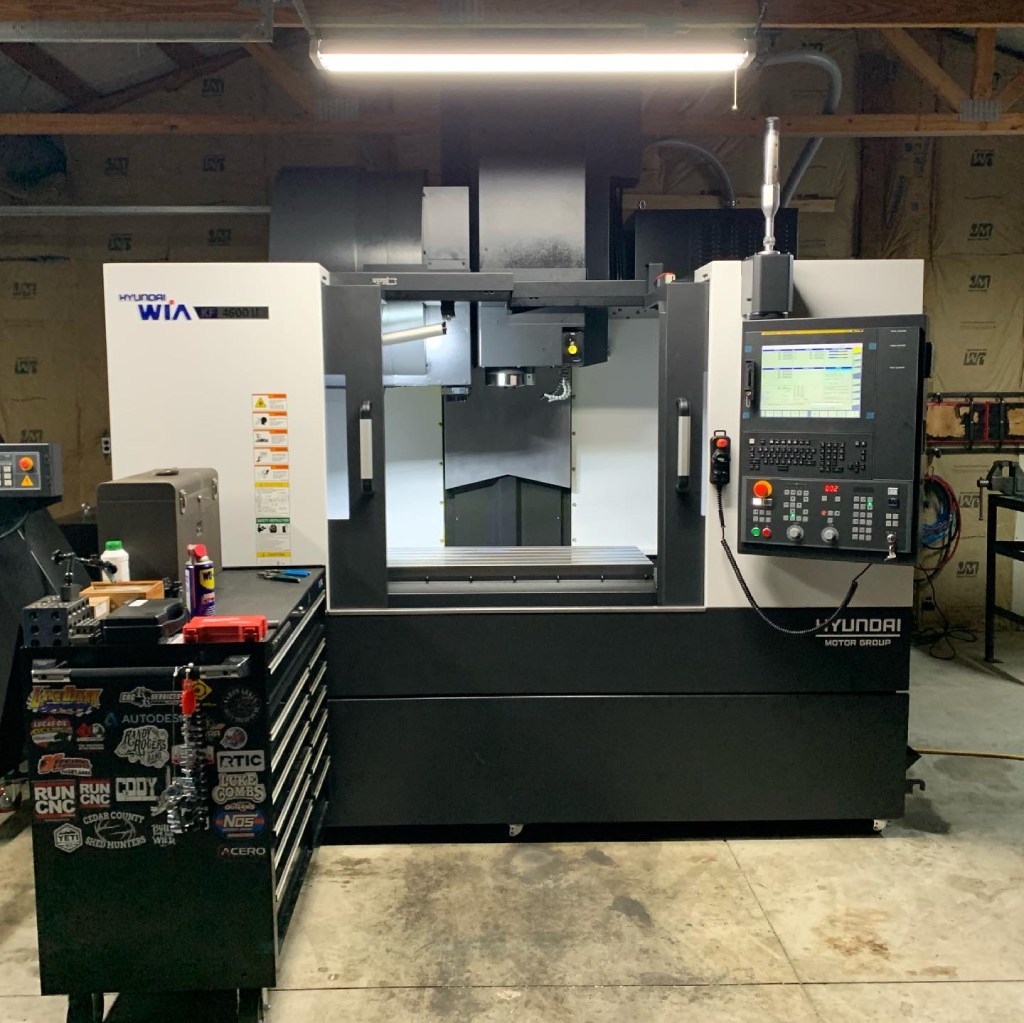 CNC Machine set up at RR CNC Services.